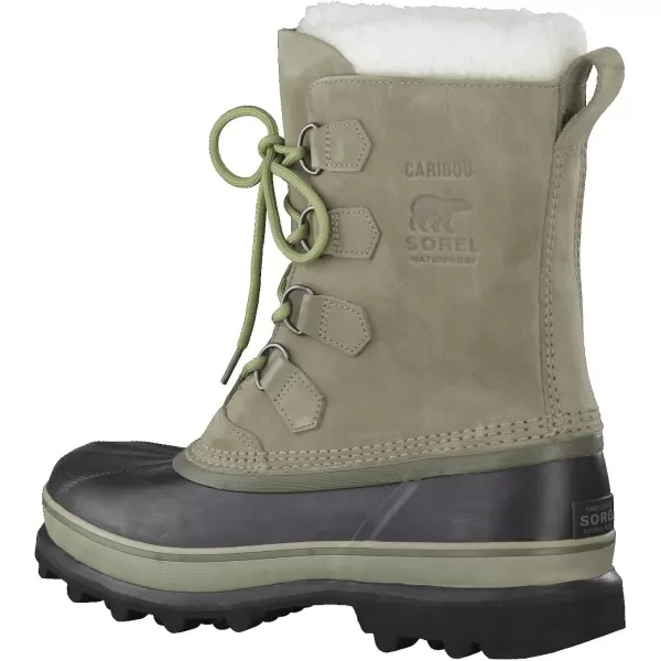 Sorel Mens Caribou Warm Lining MidCalf BootsGreen Sage Black