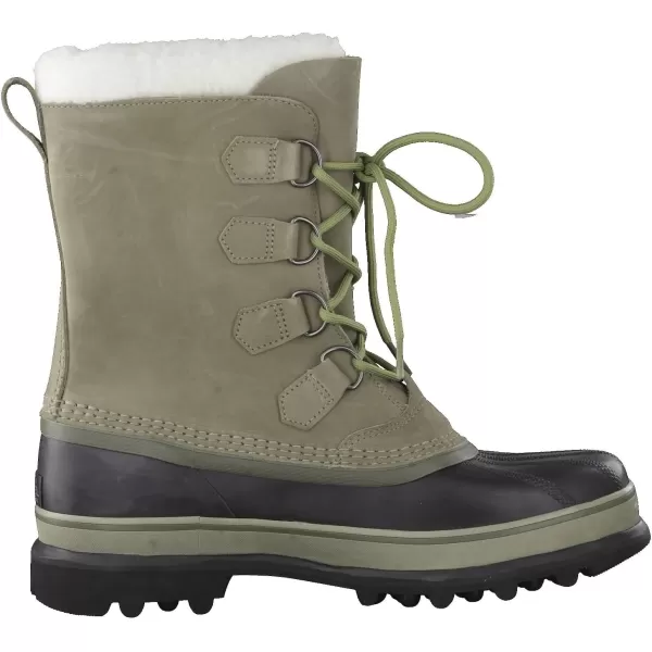 Sorel Mens Caribou Warm Lining MidCalf BootsGreen Sage Black