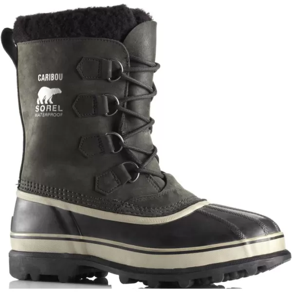 Sorel Mens Caribou Warm Lining MidCalf BootsBlackTusk