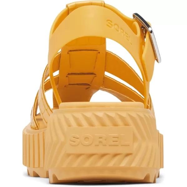 Sorel Womens Ona Streetworks Fisherman Mid SandalsYellow Ray  Pilsner