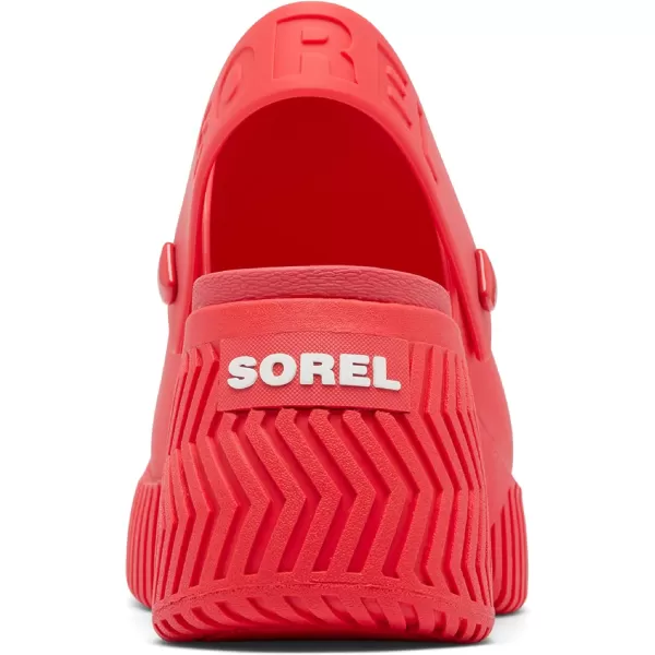 Sorel Womens One Streetworks Heel Clog SandalsRed Glo  Sea Salt