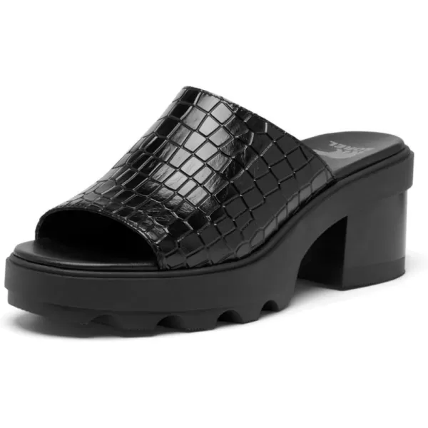 Sorel Womens Joanie Heel Slide SandalsBlack  Black