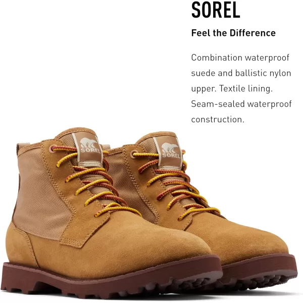 Sorel Mens Caribou Mod Chukka WP Boot  Waterproof Suede amp Nylon Rain BootsBuff Madder Brown