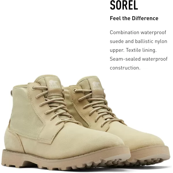 Sorel Mens Caribou Mod Chukka WP Boot  Waterproof Suede amp Nylon Rain BootsLaurel Leaf Silver Sage