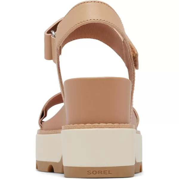 Sorel Womens Joanie IV Y Strap Wedge SandalsHonest Beige  Bleached Ceramic