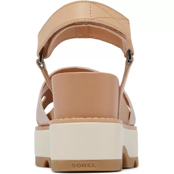 Sorel Womens Joanie lV Ankle Strap Wedge SandalsHonest Beige  Gum 17