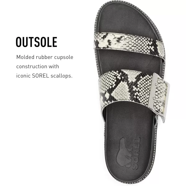 Sorel Womens Roaming Slide Sandal  Black SnakeBlack Snake