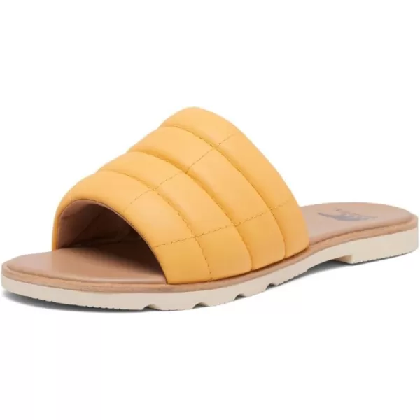 Sorel Womens Ella lll Slide SandalsYellow Ray  Honey White