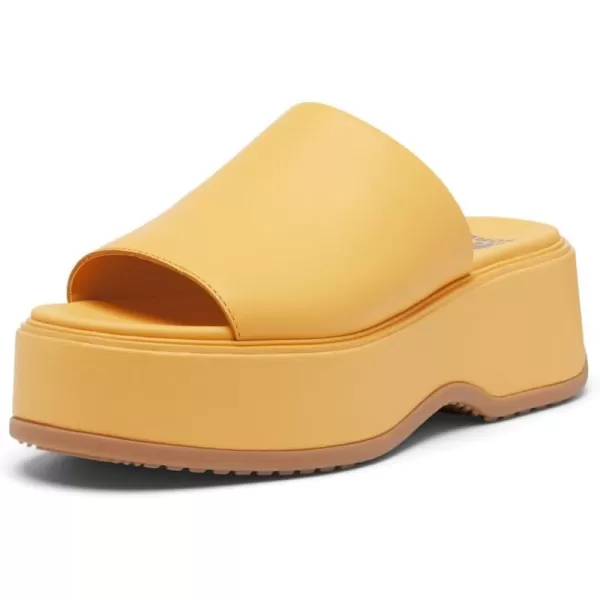 Sorel Womens Fashion Heeled SandalYellow Ray  Yellow Ray