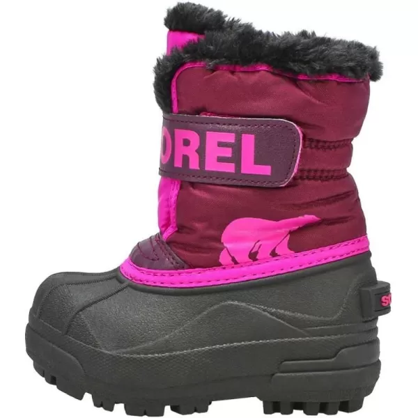 SOREL  Youth Snow Commander Snow Boots for KidsPurple Dahlia Groovy Pink