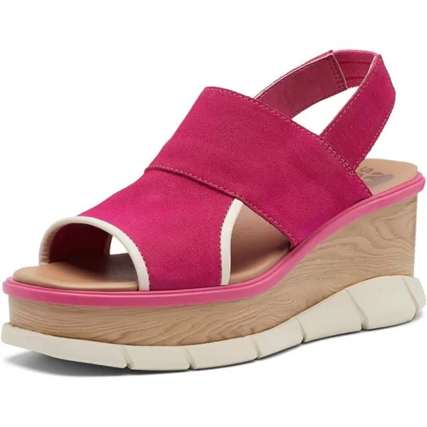 Sorel Womens Joanie III Slingback SandalsFuchsia Fizz Chalk