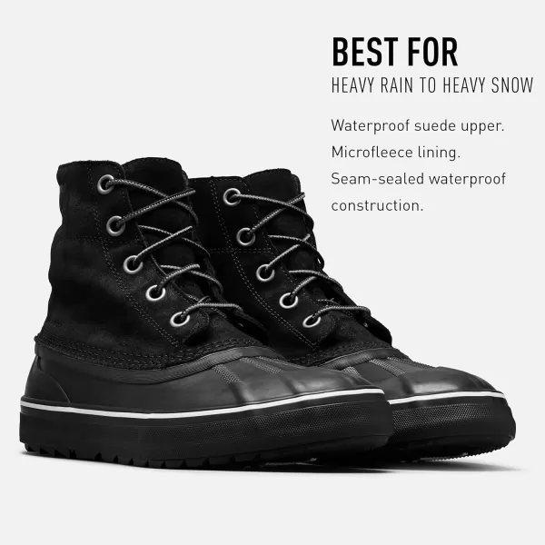 SOREL  Mens Cheyanne Metro Lace Waterproof Insulated Winter BootBlackBlack