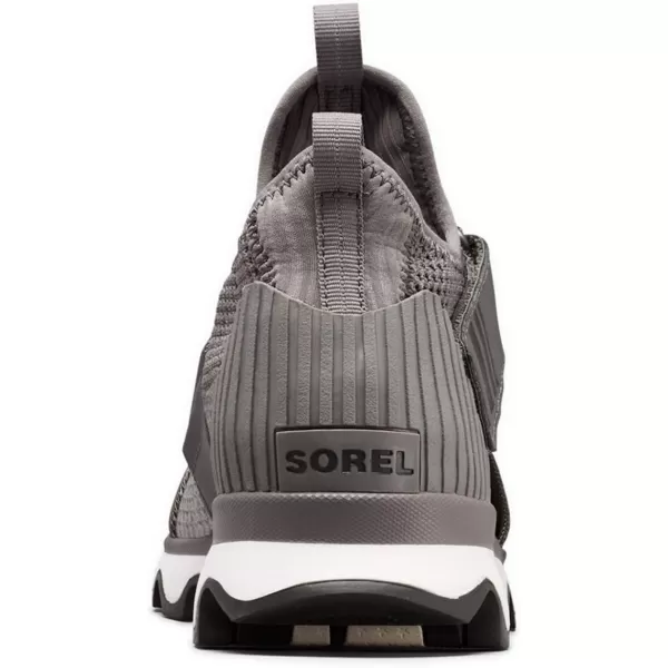 SOREL  Womens Kinetic Sneak Knit Sneaker with Scalloped Sole and Stretch StrapsGrey Quarry