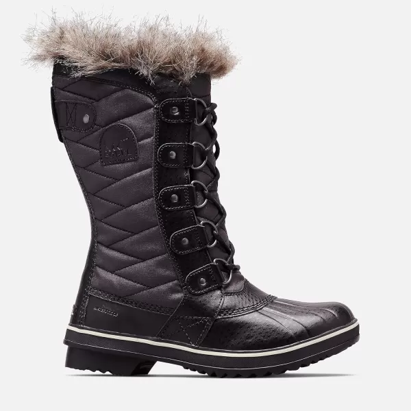 SOREL  Womens Tofino II Waterproof Insulated Winter Boot with Faux Fur CuffBlack Stone