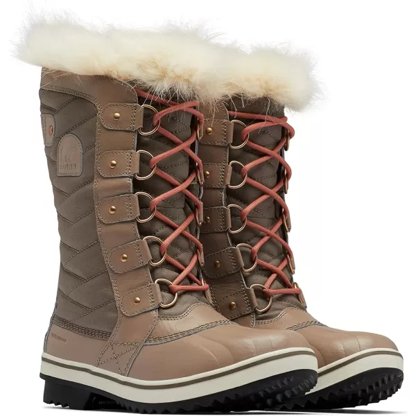 SOREL  Womens Tofino II Waterproof Insulated Winter Boot with Faux Fur CuffOmega TaupeParadox Pink