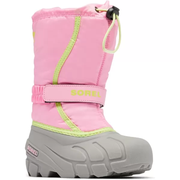 SOREL  Youth Flurry Winter Snow Boots for KidsBlooming Pink Chrome Grey