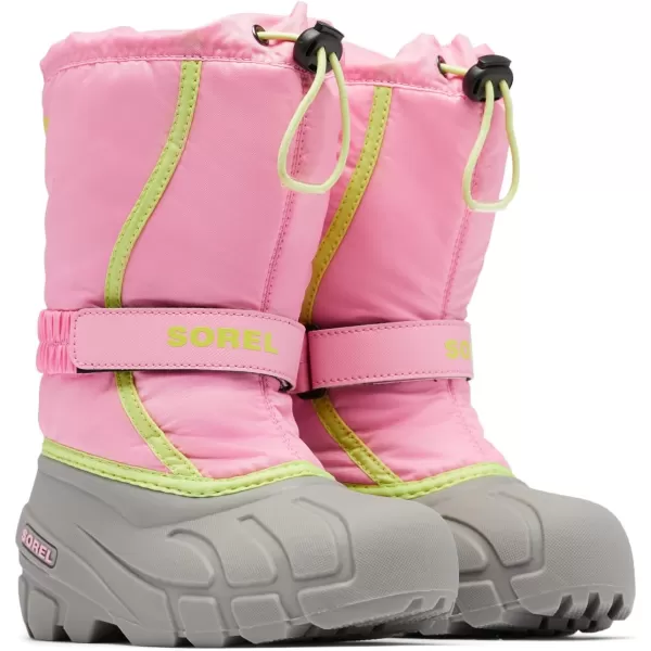 SOREL  Youth Flurry Winter Snow Boots for KidsBlooming Pink Chrome Grey