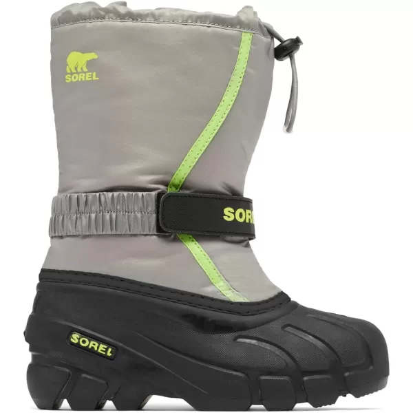 SOREL  Youth Flurry Winter Snow Boots for KidsChrome Grey Black