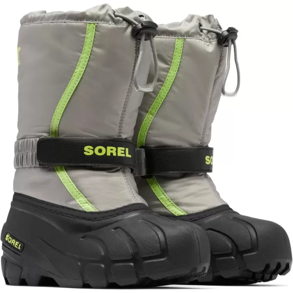 SOREL  Youth Flurry Winter Snow Boots for KidsChrome Grey Black