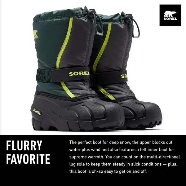 SOREL  Youth Flurry Winter Snow Boots for KidsSpruce Grill