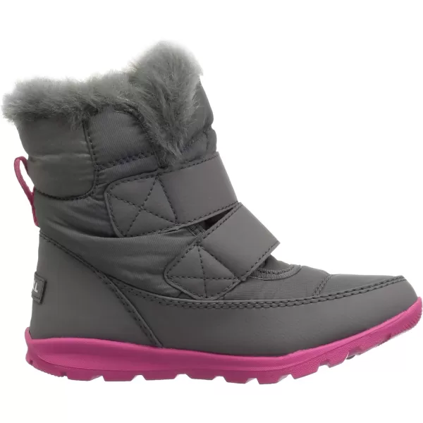 SOREL  Youth Whitney Strap Waterproof Insulated Winter Boot for KidsQuarry Ultra Pink