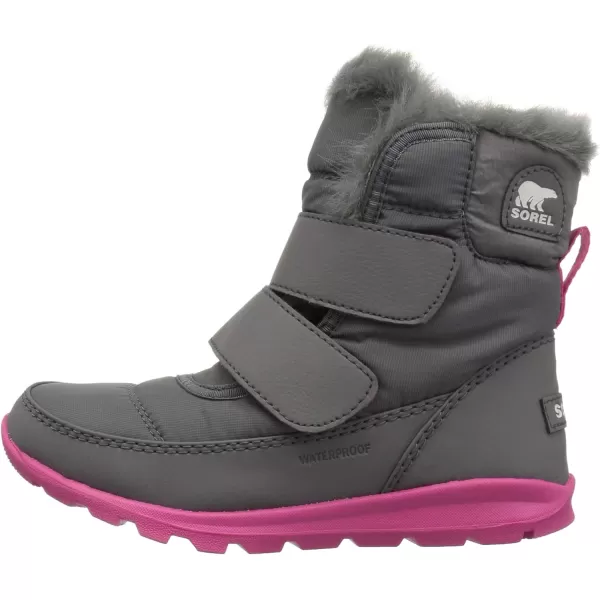 SOREL  Youth Whitney Strap Waterproof Insulated Winter Boot for KidsQuarry Ultra Pink