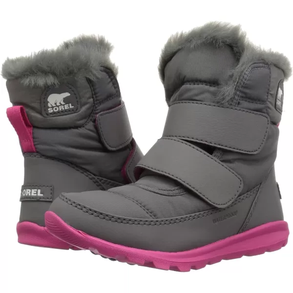 SOREL  Youth Whitney Strap Waterproof Insulated Winter Boot for KidsQuarry Ultra Pink