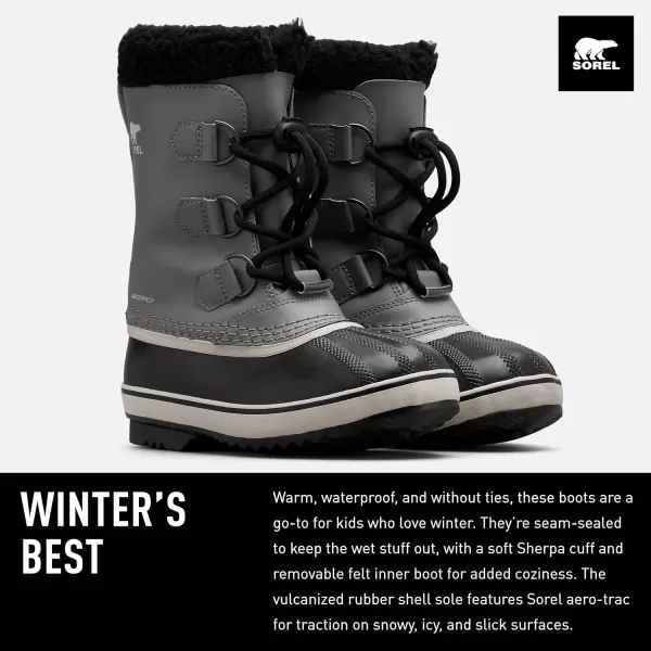 SOREL  Youth Yoot Pac TP Winter Snow Boot for KidsQuarry Black