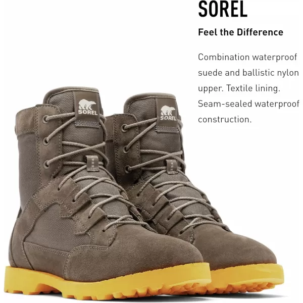 Sorel Mens Caribou OTM WP Boot  Waterproof Leather Rain BootsAlpine Tundra Cyber Yellow