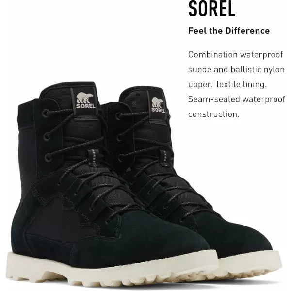 Sorel Mens Caribou OTM WP Boot  Waterproof Leather Rain BootsBlack Chalk