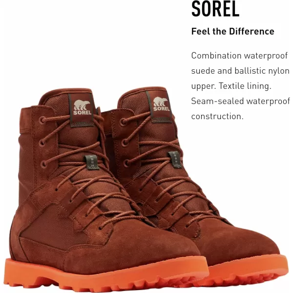 Sorel Mens Caribou OTM WP Boot  Waterproof Leather Rain BootsDark Amber Spark Orange