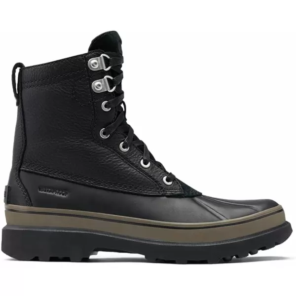 Sorel Mens Caribou Storm WP Boot  Rain and Wind  Waterproof  BuffBlack Mud