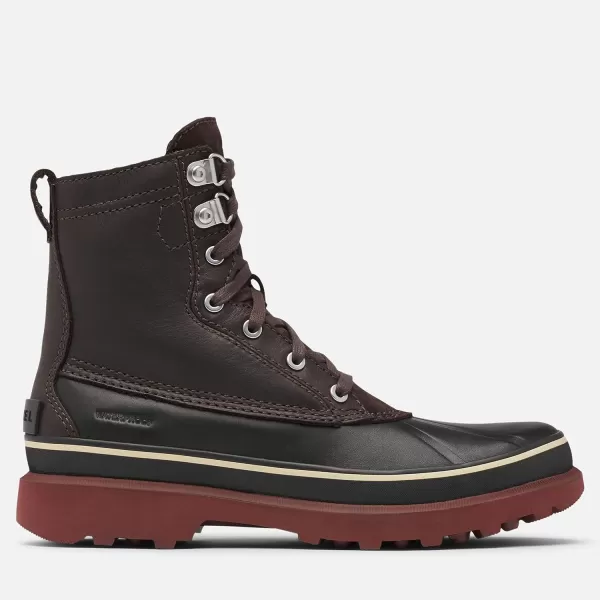 Sorel Mens Caribou Storm WP Boot  Rain and Wind  Waterproof  BuffBlackened Brown