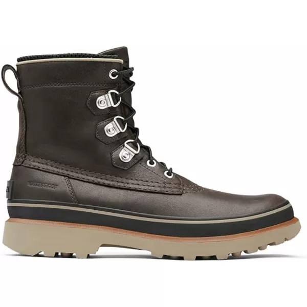 Sorel Mens Caribou Street Boot  Waterproof Leather Rain BootBlackened Brown Black