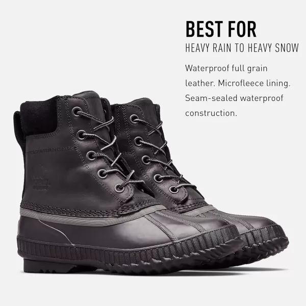 Sorel Mens Cheyanne Lace Rain BootBlack Black