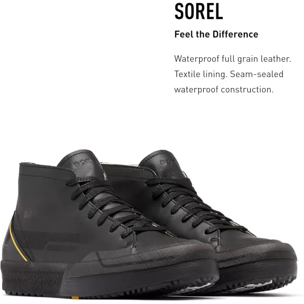 Sorel Mens Grit Sneaker Chukka WP  Waterproof Suede SneakersBlack Black