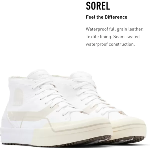 Sorel Mens Grit Sneaker Chukka WP  Waterproof Suede SneakersWhite White