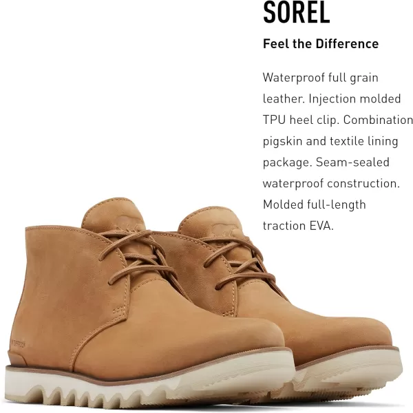 Sorel Mens Kezar Chukka WP Boot  Waterproof Leather Rain BootElk Chalk