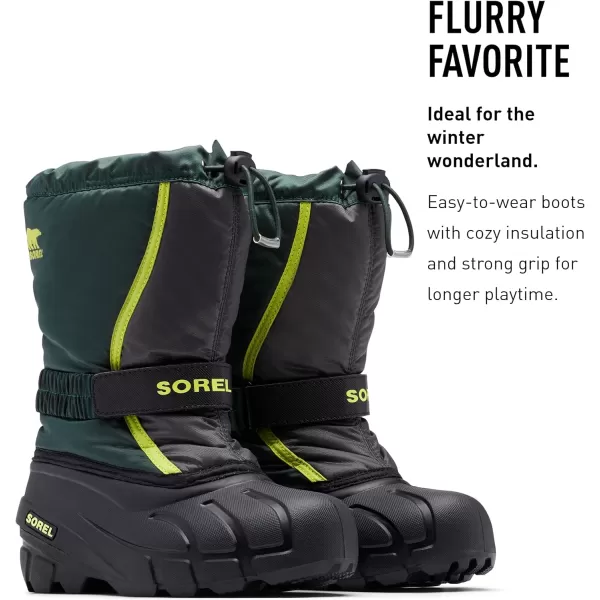 Sorel UnisexChild Childrens Whitney Ii Strap Wp Snow BootGreen Spruce X Grill Children