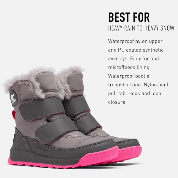 Sorel UnisexChild Childrens Whitney Ii Strap Wp Snow BootQuarry