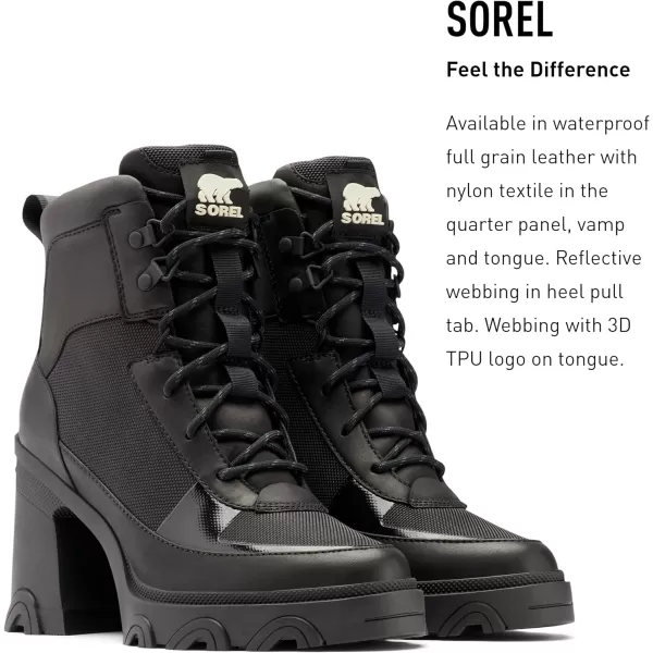 Sorel Womens Brex Heel Lace BootBlack Black