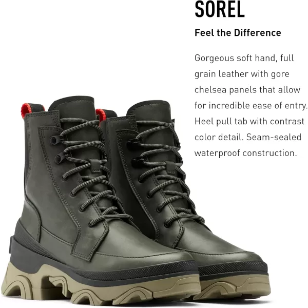 Sorel Womens Brex Lace Waterproof BootDark Moss Black