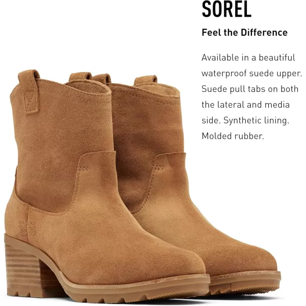 Sorel Womens Cate Pull On Boot  Waterproof Suede Rain BootVelvet Tan Gum 10