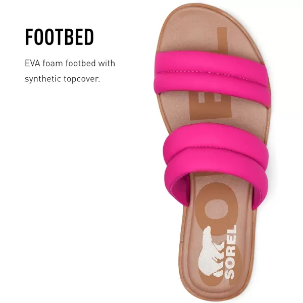 Sorel Womens Ella II Puff Slide SandalFuchsia Fizz Sea Salt