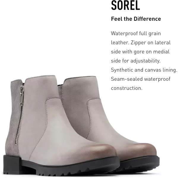 Sorel Womens Emelie II Zip Waterproof BootQuarry Black