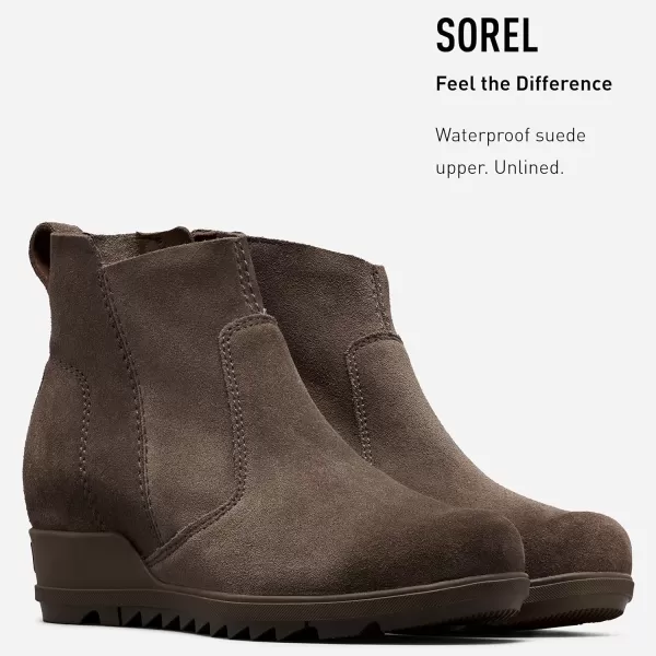 Sorel Womens Evie Bootie  Waterproof Leather  Wedge Ankle BootiesMajor