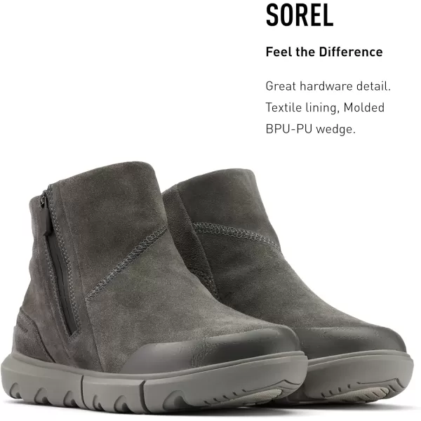 Sorel Womens Explorer II Bootie  Waterproof Leather Winter BootsQuarry Grill