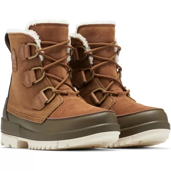 Sorel Womens Explorer Ii Carnival Snow BootBrown Velvet Tan X Olive Green