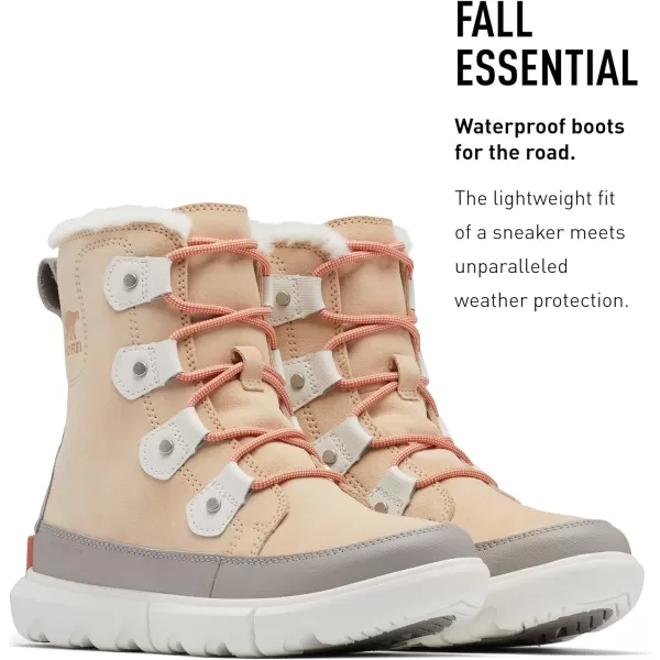 Sorel Womens Explorer Ii Joan Waterproof Casual Winter BootsNova Sand Sea Salt