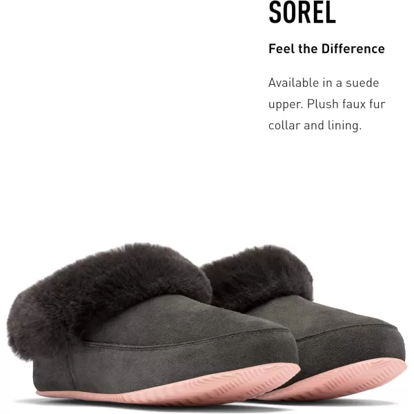 Sorel Womens GoCoffee Run SlipperDark Moss Peach Blossom